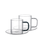 Coffee Glass Cups Mixed Handles Set Of 8